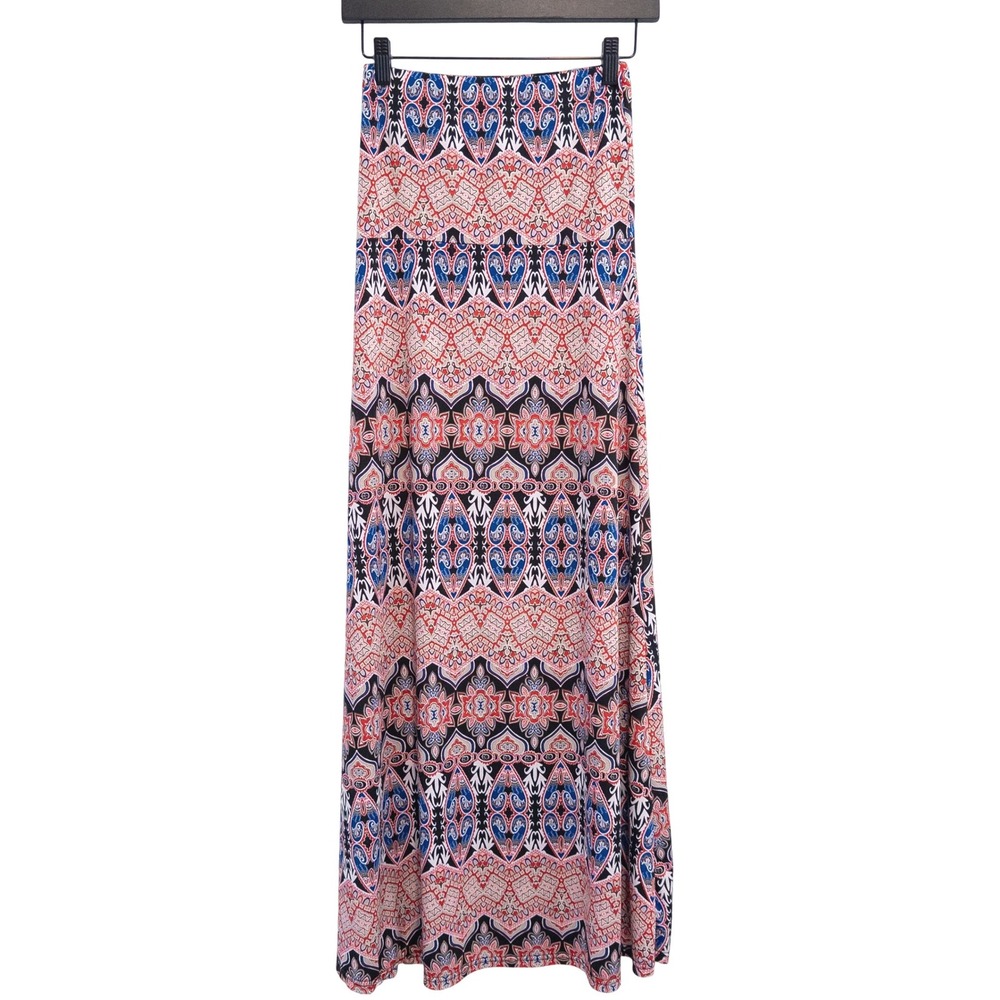 WinWin Convertible Maxi Skirt Dress Womens‎ S-M Red Blue Paisley Boho Summer